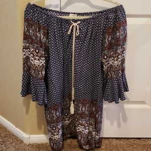 Paisley Off the shoulder Blouse